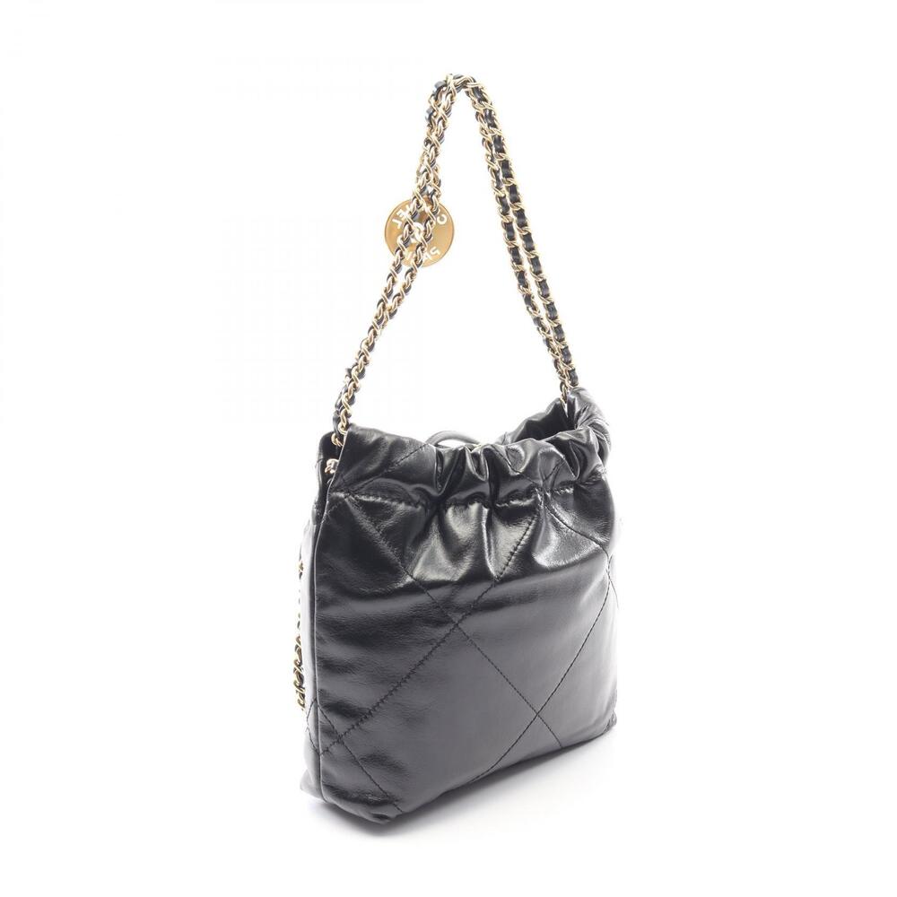 Chanel Leather Bag Black Shoulder Black
